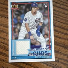 Topps 2023 Rookie 75th Anniversary Owen Caissie Cubs 1991 Relic #91R-CAI