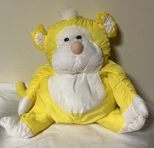 Vintage Fisher Price Puffalump Wild Plush Stuffed Yellow  White Monkey Toy 1987