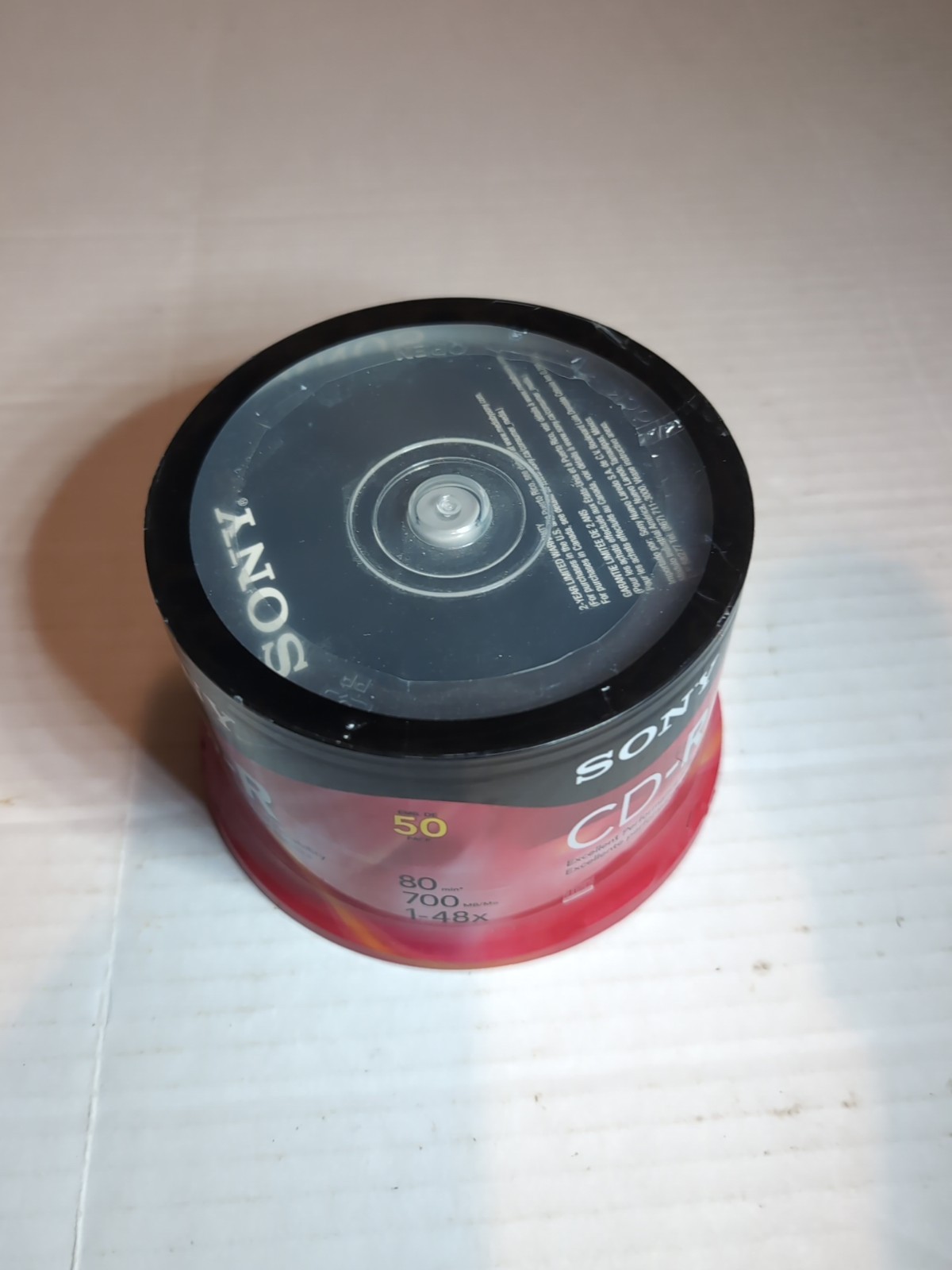 SONY CD-R 80 Minute Blank 700MB 1-48X Recordable Disc 50 Pack New Sealed