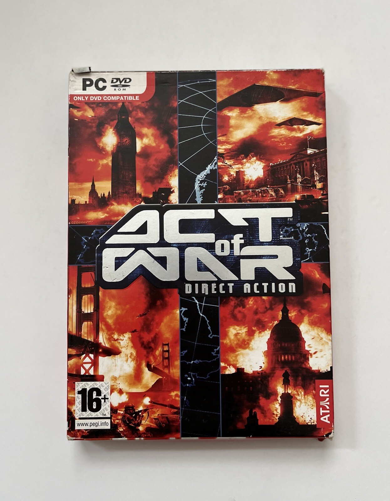 Act of War Direct Action PC DVD ROM 2004 Atari  Cardboard Case & Manual