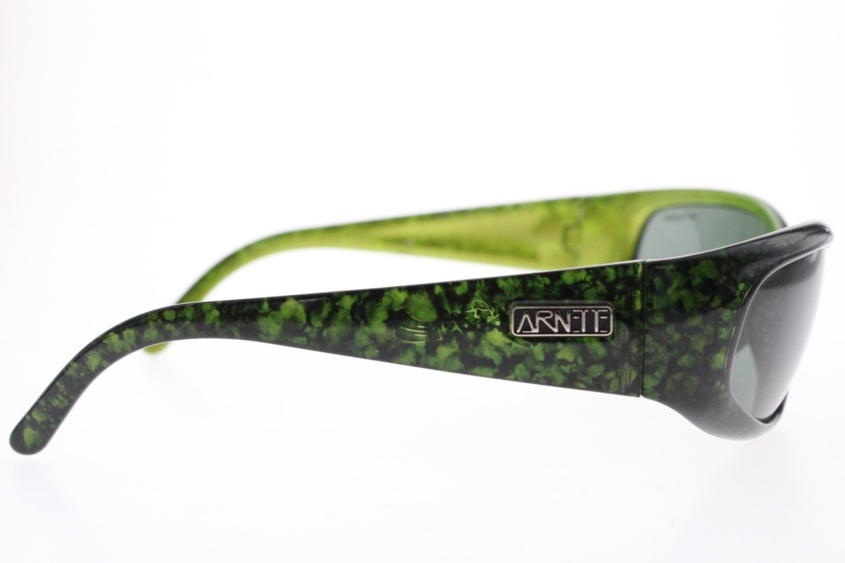 VTG RARE! ARNETTE CATFISH Sunglasses 4147-2175/71 61/15 Green Glitter  Scratched
