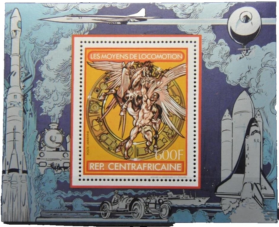 República Centroafricana estampillas postales de espacio Multi-color