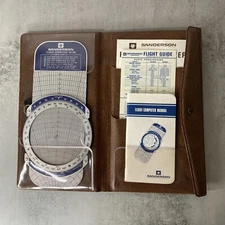 Vintage Sanderson SC-3B Flight Computer + Manual & Flight Guide in Case