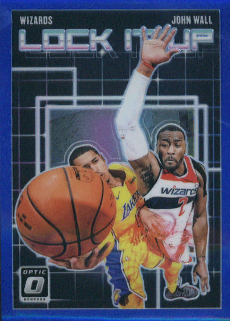 2018-19 Donruss Optic Lock it Up! Blue #7 John Wall Washington Wizards