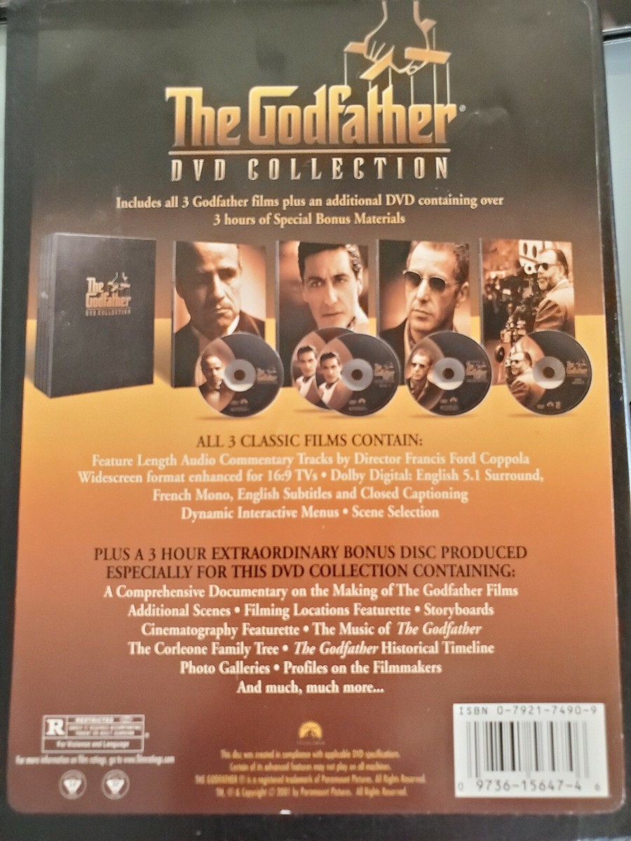 The Godfather DVD Collection (DVD, 2001, 4-Disc Set (5th is