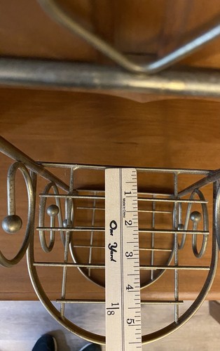 Brass 2 Tier Heart Design Vanity Shelf 15.5 x 6 1/4 x 6 - Picture 6 of 6