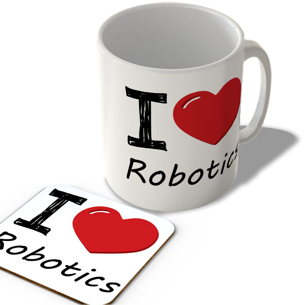 I Love Robotics - Mug and Coaster Set