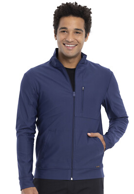 Cherokee Scrubs Men Zip Front Men's Jacket CK399 NAV Navy Free Shipping