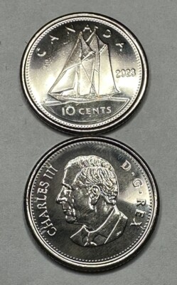 2023 Canadian 10 Cents Dime King Charles III Effigy Uncirculated