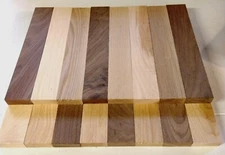 3/4"x2"x12" - 4 ea BLACK WALNUT Red Oak MAPLE Cherry DIY Cutting Boards Trivets