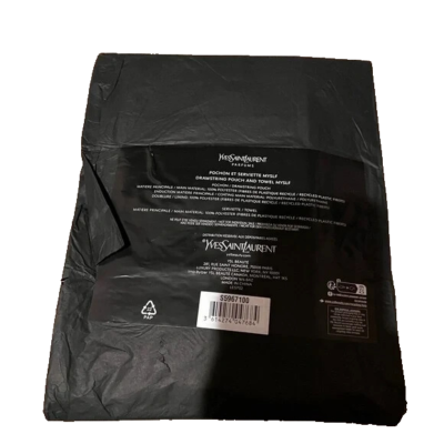 YSL PARFUMS MYSLF TRAVEL BAG DRAWSTRING POUCH 12 X 9 AND HAND