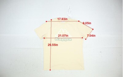 Kappa Logo Ostesso Beige Short Sleeve Crew Neck Tee Cotton T-Shirt