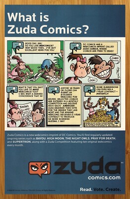 2008 Zuda Webcomics Print Ad/Poster Bayou High Moon Night Owls Comics ...