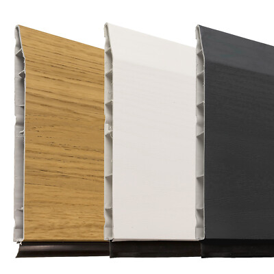 uPVC Skirting Board Plastic 150mm Chamfered Roomline Grained