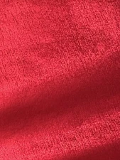 VTG CHRISTMAS PRETTY RED TEXTURED FOIL WRAPPING PAPER GIFT WRAP 1960