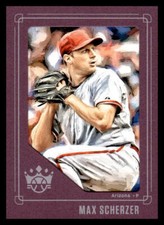 2019 Panini Diamond Kings Max Scherzer #DK03-MS Framed Plum Parallel DBacks