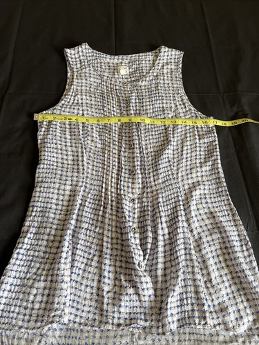 Edme Esyllte Anthropologie Damen 8 ärmellose plissierte Knopf Tunika EG - Bild 10 von 11