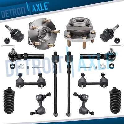 14pc Front Wheel Bearing Hub Sway Bar Kit for 2005-2009 Subaru Legacy Outback