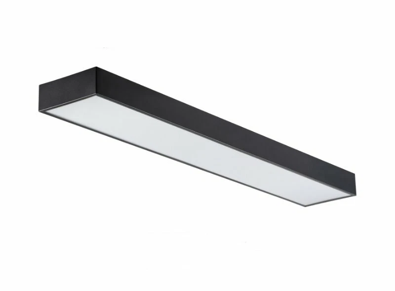 Plafoniera Led Pannello 120 x 20cm 38W 220V cavi sospensione neon lampada Nera - Immagine 2 di 4