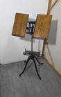 Antique Victorian Cast Iron & Oak Music Sheet Book Bible Dictionary Stand