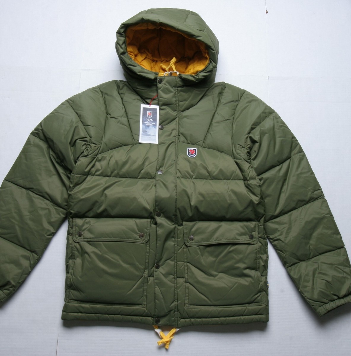 version of you ブルゾン FjallRaven Expedition Down Lite Jacket (M) Green / Mustard Yellow