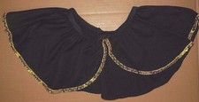 NWOT DANCE COSTUME Tap Skirt Black Peplum style w/sequin hem Girls sz SMALL