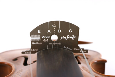 Violin Nut Bridge Finger board Shaping Tool String Spacing &Bow RE-HAIR Gauge