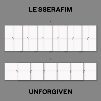 LE SSERAFIM UNFORGIVEN 1st Studio Weverse Albums ver 2SET QRCARD+Photocard+Etc