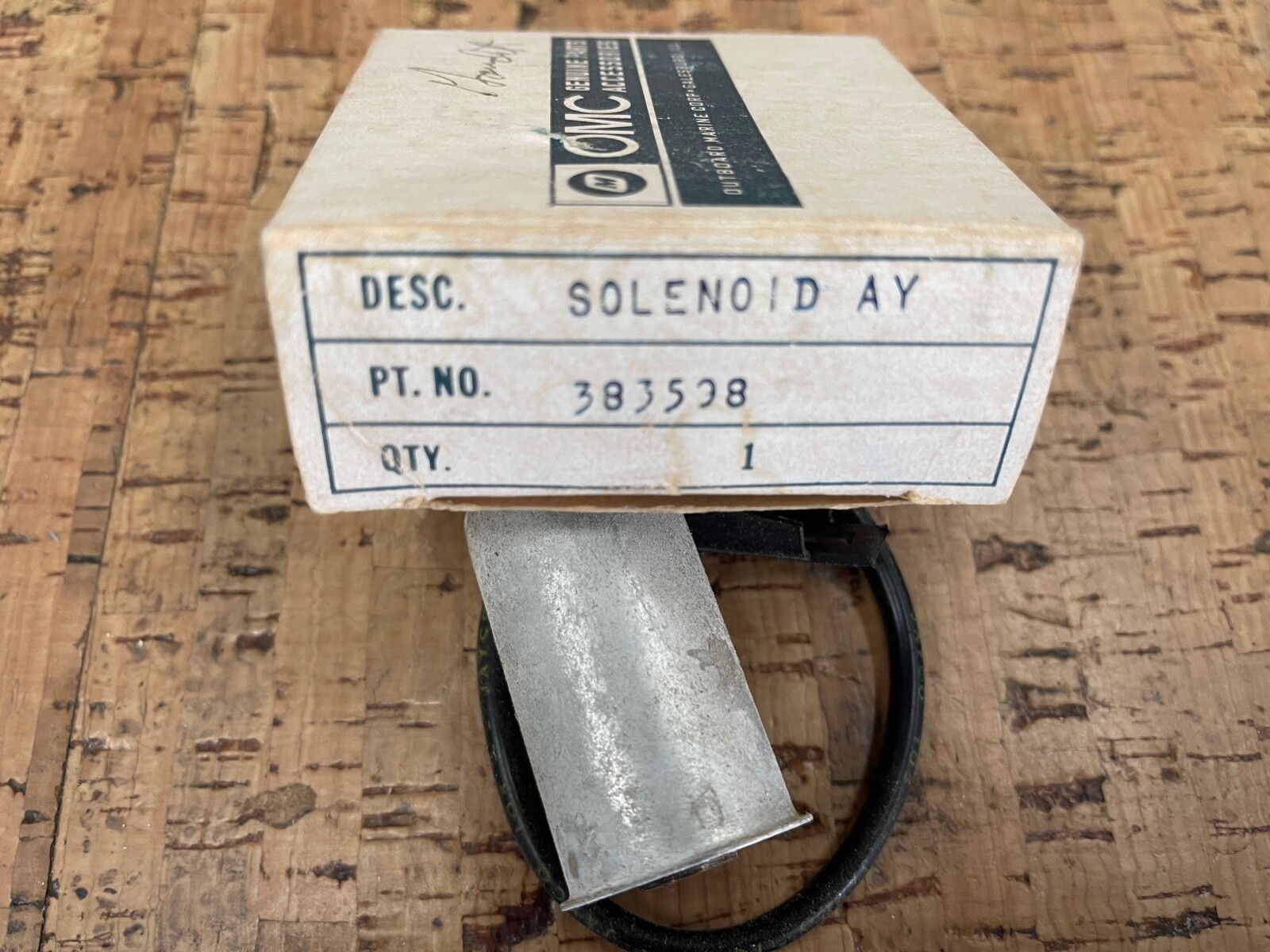 NEW OEM OMC Johnson & Evinrude Choke Solenoid Assembly 0383598 NOS 