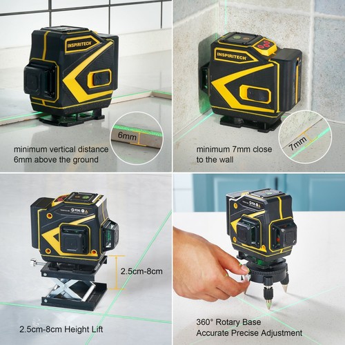 Inspiritech 3x360° Grüner Strahl Multi Line Laser Waage für Boden Wandfliese Decke - Bild 6 von 20