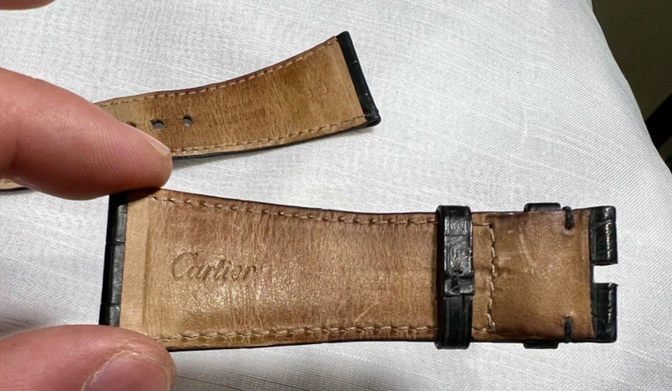 Athentic Cartier Strap Vintage 28mm (between lugs 10mm) Roadstar Fullsize #M5 - Image 4 of 4