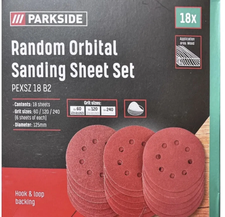 Parkside Random Orbital Sheet Set For Parkside Multi Sander PMFS200 A1 B2 C3