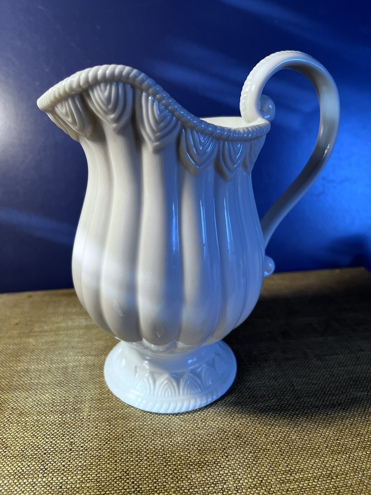 Grace Tea Ware 7” Pure White Creamer Beautiful Cond