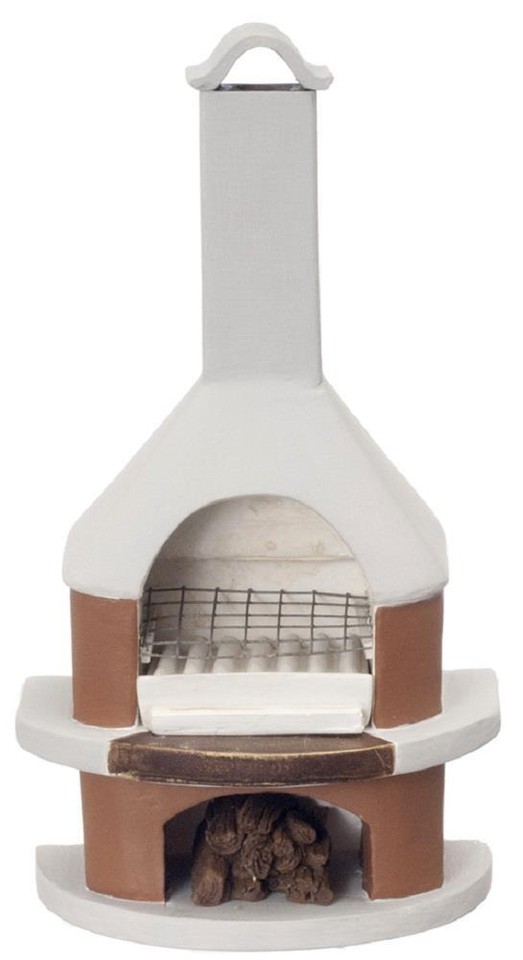 Dolls House Cod Cape Barbecue & Fireplace Miniature Outdoor Furniture 1