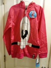 Fortnite Cuddle Team leader Zip Up Costume Hoodie Sweatshirt Pink Youth M 10-12