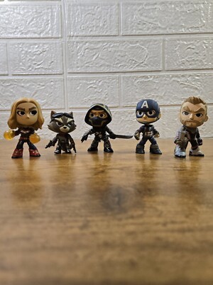 Funko Mystery Mini MARVEL 5 Pc. Variety Lot, Walmart Exclusive, Opened Boxes