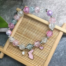 8' Handmade Bohemian Bead Charm Stackable Stretch Bracelet New 9671 9672