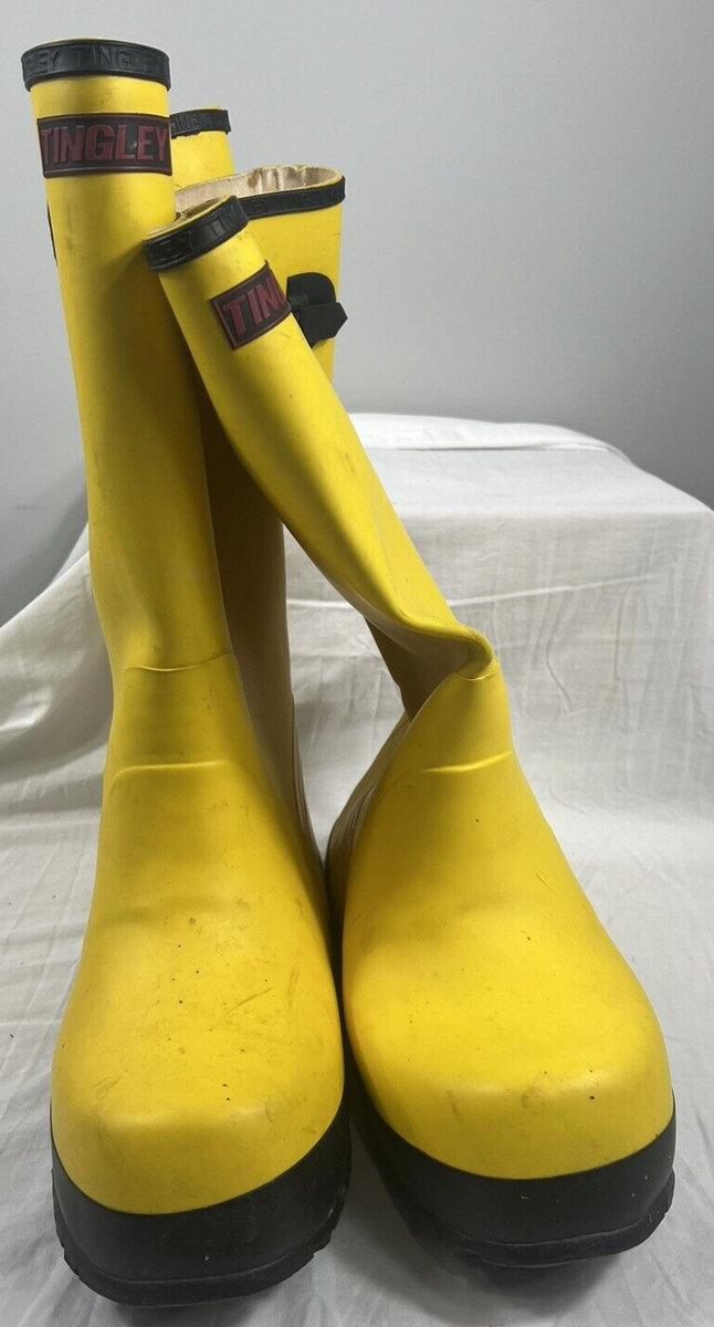 Tingley Yellow Mens Rubber Concrete Muck Work Leg Boots Size 10