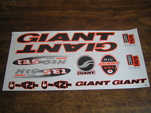 Giant  Stickers Orange Black & Silver XTC SE1