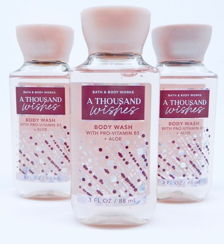4 BATH & BODY WORKS A THOUSAND WISHES BODY WASH HOWER GEL 3 oz TRAVEL SIZE - Picture 9 of 12