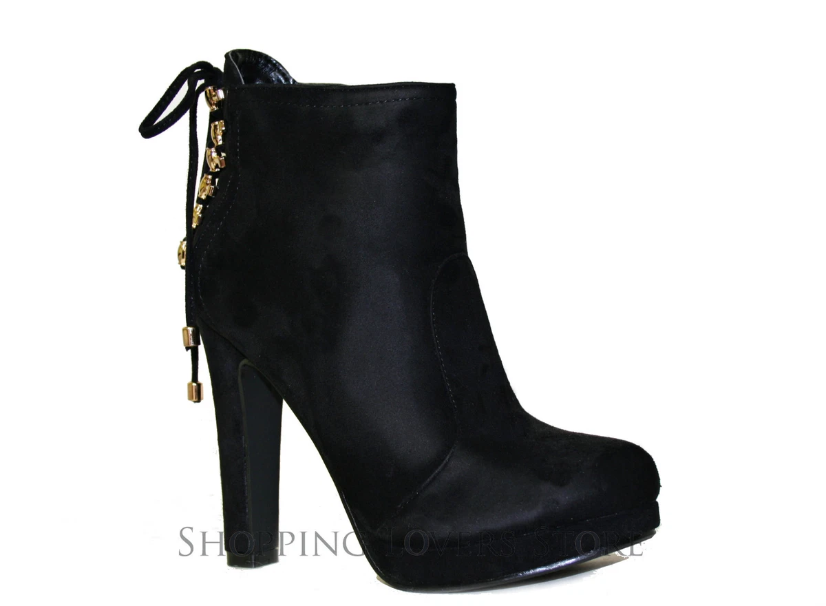 Stivali con clearance tacco e stringhe