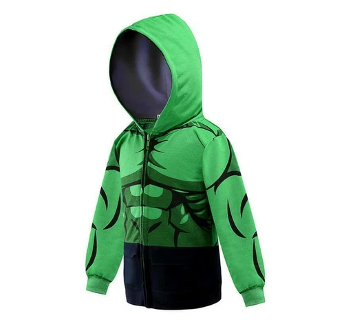 Child Kids Boys Superhero Hulk Hoodie Sweatshirt Zipper Hooded Coat Jacket Tops~ - Picture 20 of 32