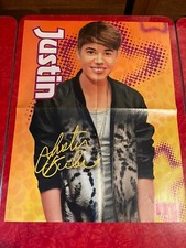 early JUSTIN BIEBER / ARIANA GRANDE double-sided POSTER M MAGAZINE