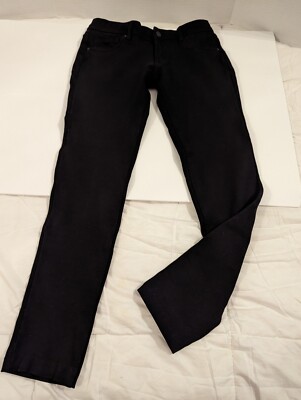 Teen Girls LaBijou Stretch Black Tapered Pants Size M