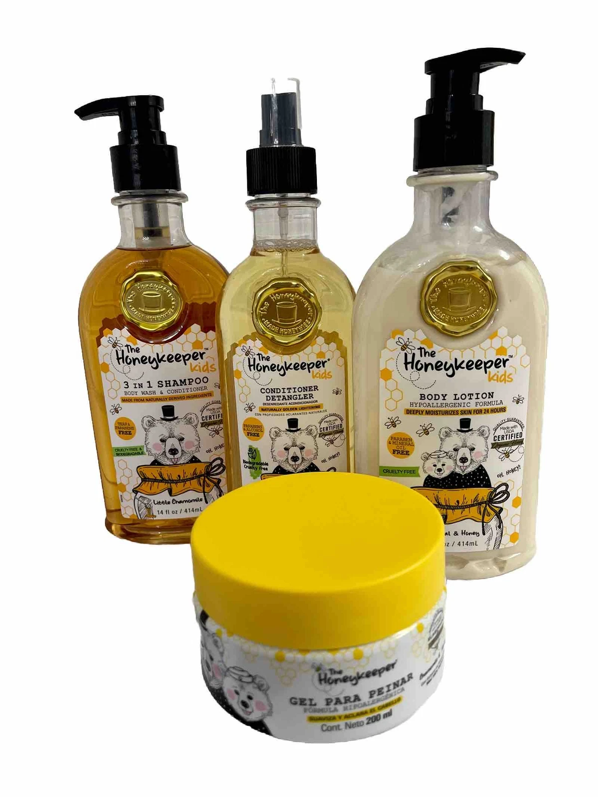 The Honeykeeper Kids 3in1 Shampoo, Conditioner Detangler, Body Lotion Y Gel
Opens in a new window or