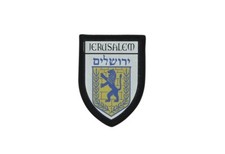 Embroidered Iron-On Patch Printed Coat Of Arms City Flag Israel Jerusalem