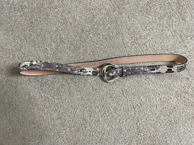 Doncaster Genuine Skinny Leather Snake-pattern Belt Size M 