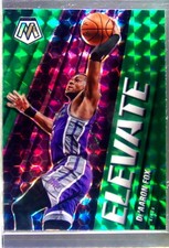 2020-21 Mosaic De'Aaron Fox #11 Kings Elevate Mosaic Green