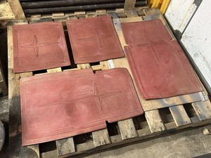 1984 Jeep Cherokee XJ Wagoneer - OEM Floor Mat MATS - 4 pc RED star rubber RARE