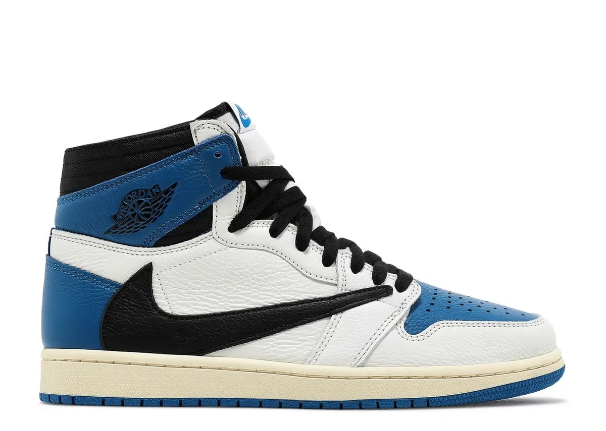 Jordan 1 Retro x Fragment Design x Travis Scott High Blue for Sale